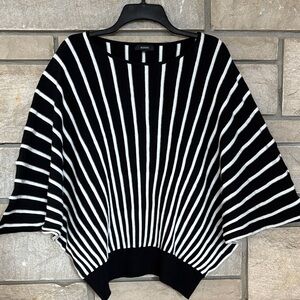 Alfani Women's Black and White Striped Dolman Sweater